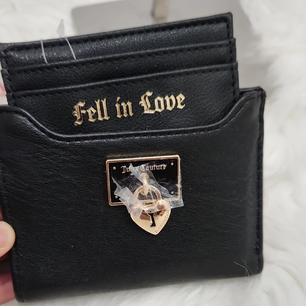 🖤🔹️Juicy Couture 🔹️rolling On Black Pull Out Card Case Wallet